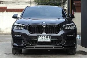 กระจังหน้า BMW G01 X3/G02 X4 เส้นคู่ สีดำเงา