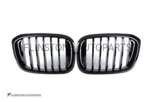 กระจังหน้า BMW G01 X3/G02 X4 เส้นเดี่ยว สีดำเงา