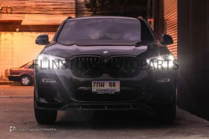 กระจังหน้า BMW G01 X3/G02 X4 เส้นเดี่ยว สีดำเงา
