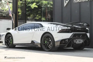 กันชนหลังพร้อมดิฟฟิวเซอร์ Forged Carbon Lamborghini Huracan LP610-4 ทรง Vorsteiner