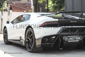 กันชนหลังพร้อมดิฟฟิวเซอร์ Forged Carbon Lamborghini Huracan LP610-4 ทรง Vorsteiner