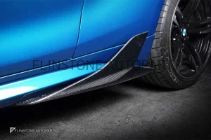 สเกิร์ตข้างตัวต่อ Carbon Fiber BMW F87 M2 ทรง Zacoe
