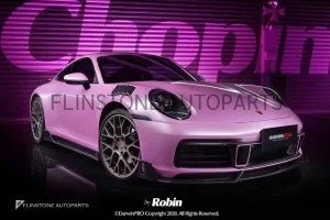 สเกิร์ตข้าง Carbon Fiber Porsche 992 Carrera ทรง Darwinpro