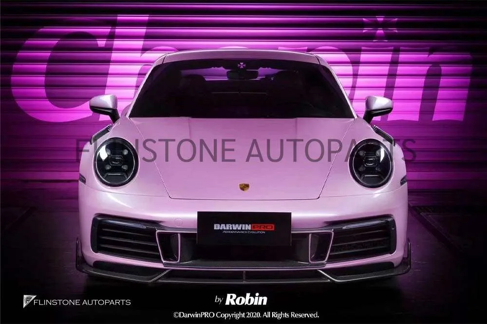 ลิ้นหน้า Carbon Fiber Porsche 992 Carrera ทรง Darwinpro