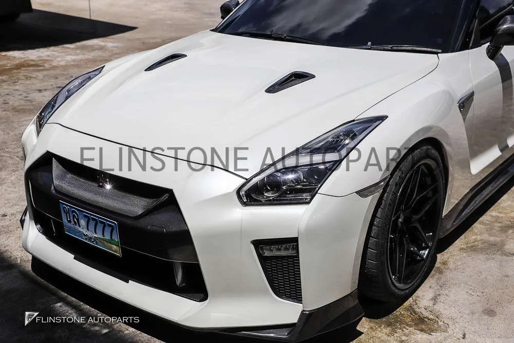 ครีบช่องลมบนฝากระโปรง Carbon Fiber Nissan GTR R35