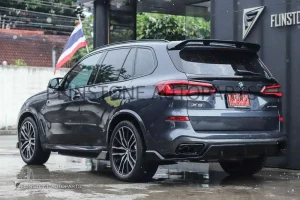 ปลายท่อแบบครอบ BMW X5 G05 สีดำเงา