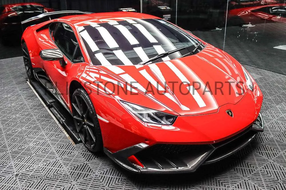 สเกิร์ตข้าง Carbon Fiber Lamborghini HURACAN LP610-4 ทรง Mansosry
