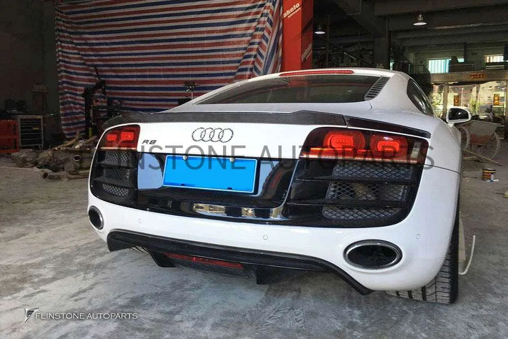 สปอยเลอร์ท้าย Carbon Fiber AUDI R8 V10 ปี 2008-2014 แบบ 3 ชิ้น