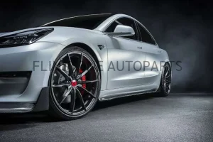 สเกิร์ตข้าง Carbon Fiber Tesla Model 3 ทรง Vorsteiner