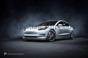 ลิ้นหน้า Carbon Fiber Tesla Model 3 ทรง Vorsteiner