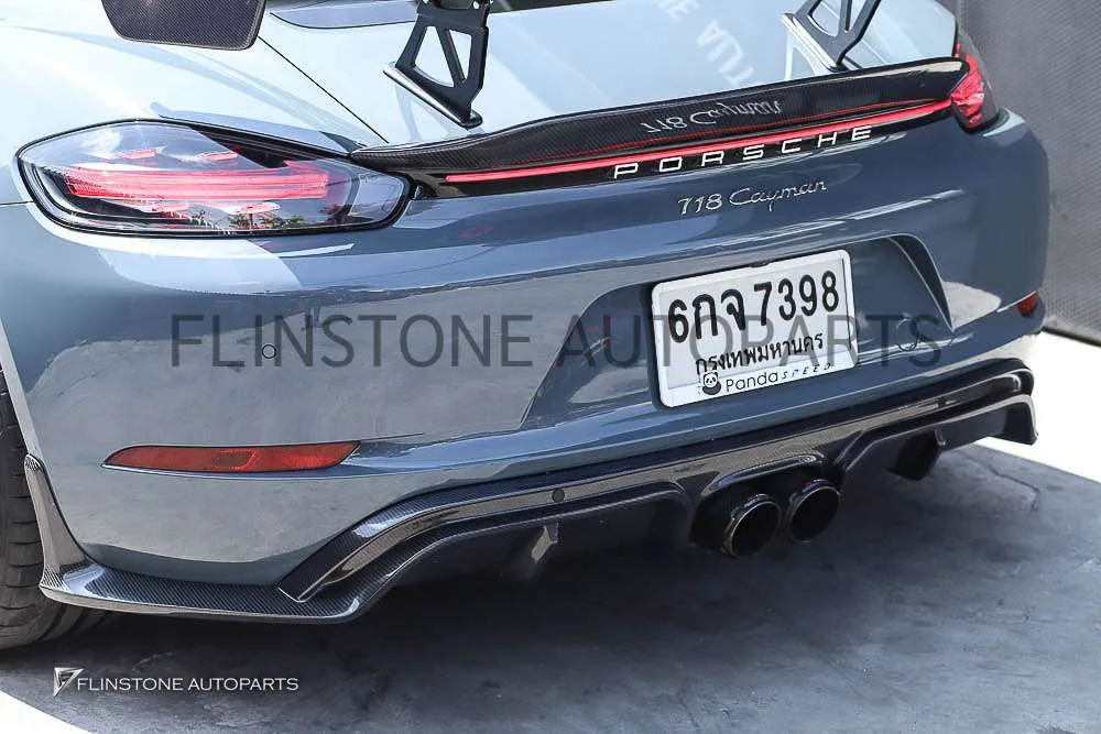 ดิฟฟิวเซอร์ Cabon Fiber Porsche 718 Cayman/Boxster ทรง CMST