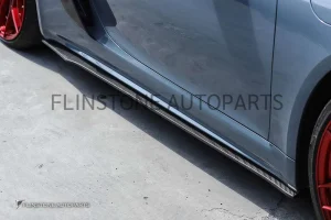 สเกิร์ตข้างตัวต่อ Carbon Fiber Porsche 718 Cayman/Boxster ทรง CMST