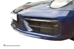ตะแกรงช่องลมหน้า Porsche 992 Carrera แบบตาข่าย 3 ชิ้น สีโครเมี่ยม