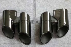 ปลายท่อ Porsche 971 Panamera ทรง Sport Design สีดำ