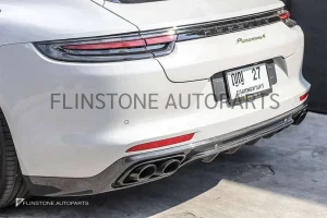 ปลายท่อ Porsche 971 Panamera ทรง Sport Design สีดำ