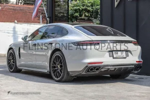 ปลายท่อ Porsche 971 Panamera ทรง Sport Design สีดำ