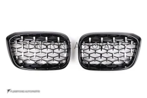 กระจังหน้า BMW G01 X3/G02 X4 Diamond ขอบดำ ไดม่อนเงิน