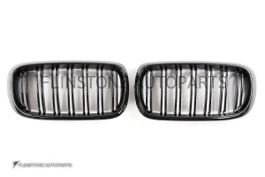 กระจังหน้า BMW F15 X5/F16 X6 เส้นคู่ สีดำเงา