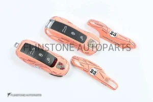 กรอบกุญแจ Porsche รุ่นเก่า สีชมพู