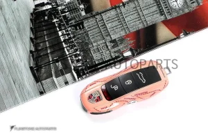 กรอบกุญแจ Porsche รุ่นเก่า สีชมพู