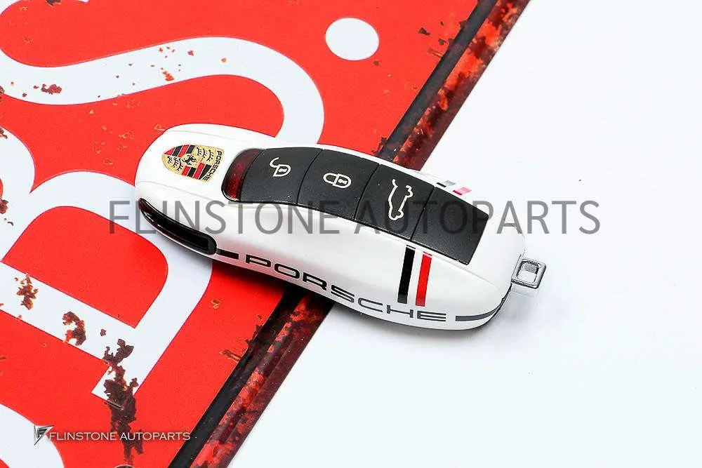 กรอบกุญแจ Porsche รุ่นเก่า สีขาว