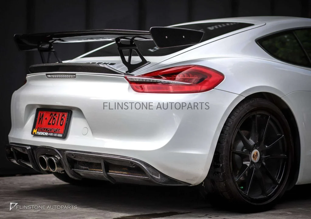 สปอยเลอร์ Carbon Fiber ทรง GT4 สำหรับ Porsche 981 Cayman