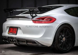 สปอยเลอร์ Carbon Fiber ทรง GT4 สำหรับ Porsche 981 Cayman