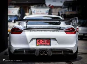 สปอยเลอร์ Carbon Fiber ทรง GT4 สำหรับ Porsche 981 Cayman