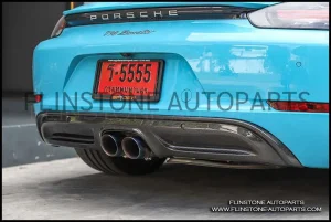 718 Porsche OE Carbon Fiber Rear Diffuser Cover
