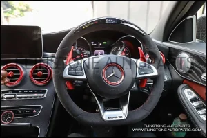 พวงมาลัยเบนซ์ LED 2019 หนัง Alcantara ทั้งวง