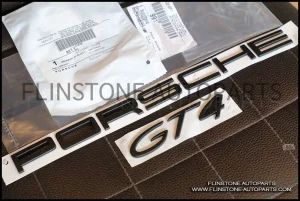 โลโก้ PORSCHE GT4 สีดำ ติดท้ายรถของแท้