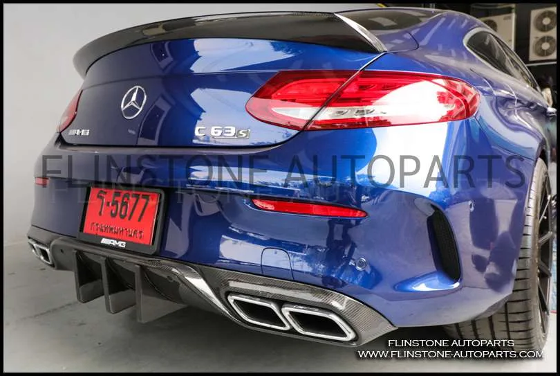 C63s Coupe Mode Carbon Fiber Rear Diffuser