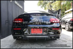 C205 C63s BIG FIN Carbon Rear Diffuser