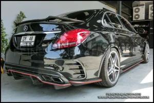 ครีบคาร์บอนกันชนหลัง W205 C-Class BOCADESIGN