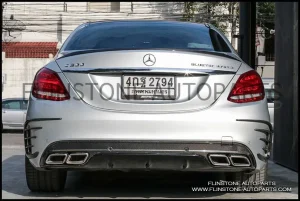 ครีบคาร์บอนกันชนหลัง W205 C-Class BOCADESIGN