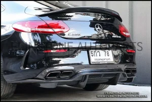ชุดต่อคาร์บอนแท้ Diffuser C63 Coupe ทรง PSM