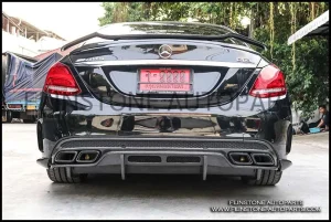 ชุดต่อคาร์บอนแท้ Diffuser C63 AMG ทรง PSM