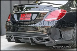 ชุดต่อคาร์บอนแท้ Diffuser C63 AMG ทรง PSM