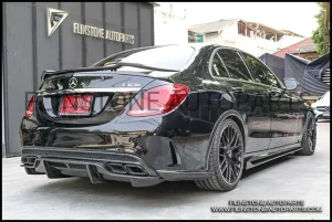 ชุดต่อคาร์บอนแท้ Diffuser C63 AMG ทรง PSM
