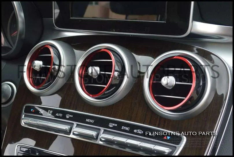 ชุดวงแหวนครอบแอร์สีแดง 5 ชิ้น GLC X253