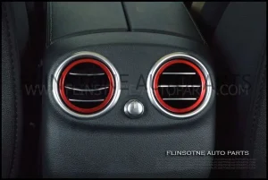 ชุดวงแหวนครอบแอร์ด้านหลัง สีแดง 2 ชิ้น GLC