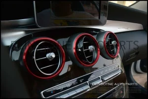 ชุดวงแหวนครอบแอร์สีแดง 5 ชิ้น วงใหญ่ GLC