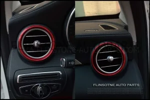 ชุดวงแหวนครอบแอร์สีแดง 5 ชิ้น วงใหญ่ GLC