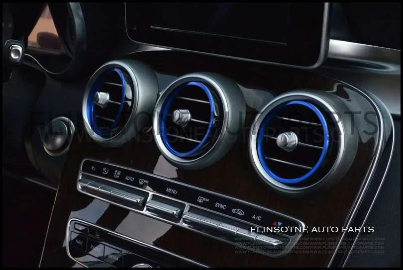 ชุดวงแหวนครอบแอร์สีน้ำเงิน 5 ชิ้น วงใหญ่ GLC