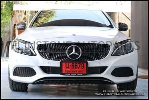 กระจังหน้า Diamond W205 C-Class สำหรับกันชน AMG
