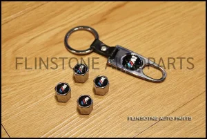 จุกลมล้อ BMW โลโก้ M ฐานสีเงิน