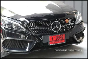 ลิ้นหน้า W205 C-Class สีดำเงา