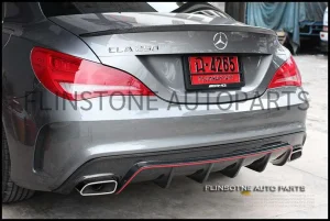 CLA Racespec Carbon Fiber Rear Diffuser [ใส่กับปลายท่อเดิม] Red Edition