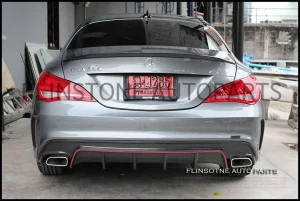 CLA Racespec Carbon Fiber Rear Diffuser [ใส่กับปลายท่อเดิม] Red Edition