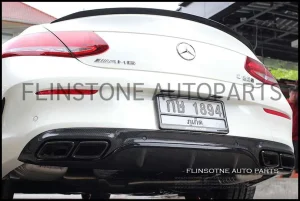 C63 Coupe AMG Carbon Kevlar Diffuser + Tailpipe [Night Package]